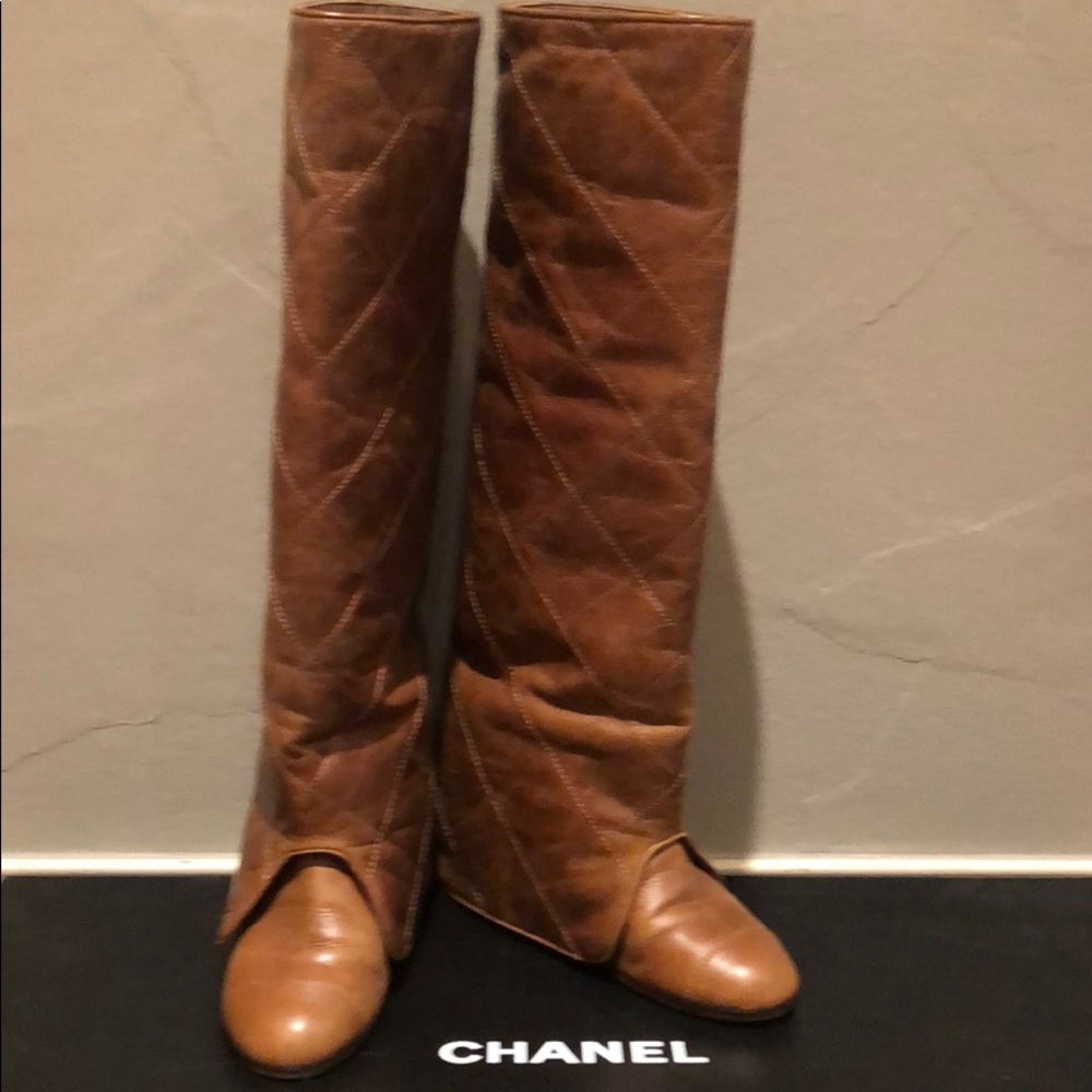 CHANEL Knee-High Boots